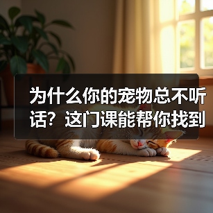 为什么你的宠物总不听话?这门课能帮你找到答案(图4) 为什么你的宠物总不听话?这门课能帮你找到答案(图4)